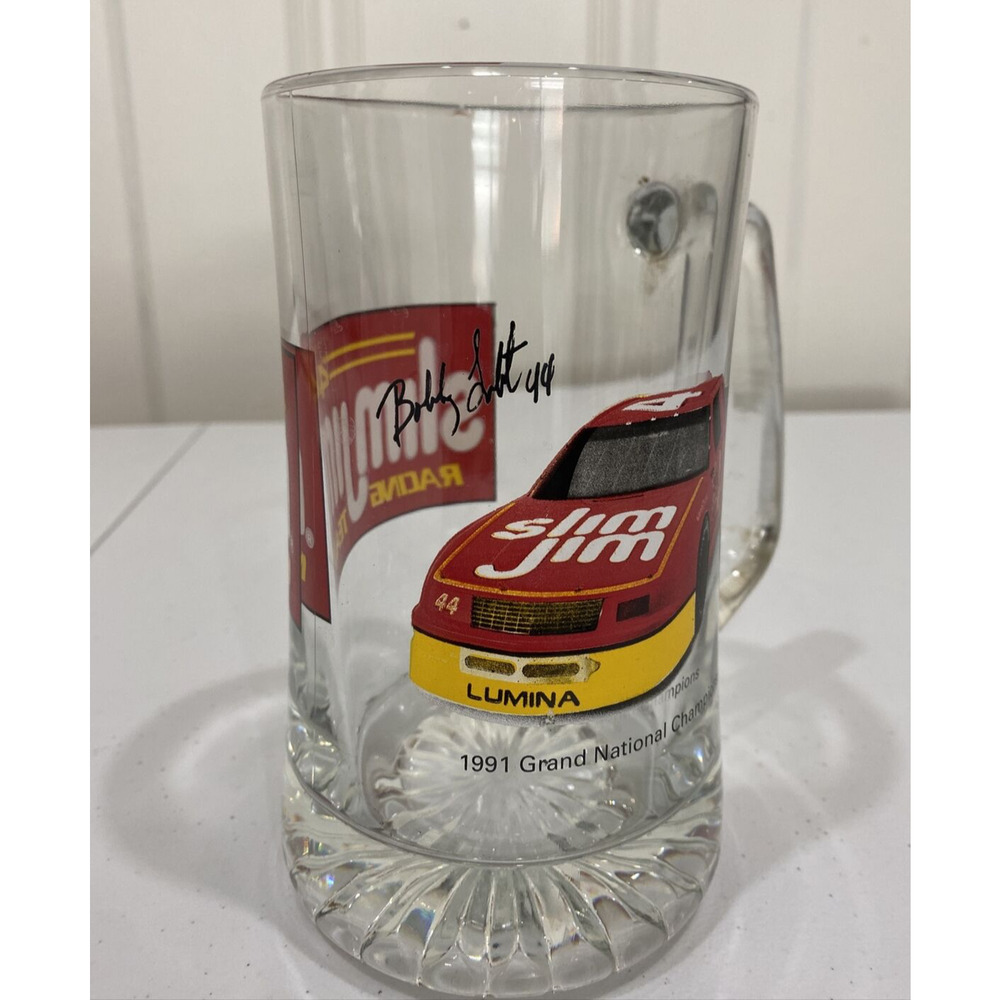 Vintage Beer Mug 1991 Slim Jim Racing Bobby Labonte #44 National Champions